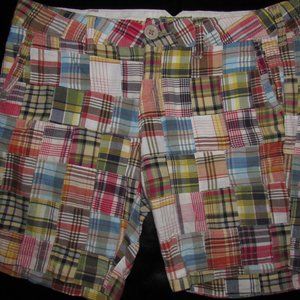 CLASSIC MADRAS PLAID COLORFUL SHORTS-A.E.-VINTAGE